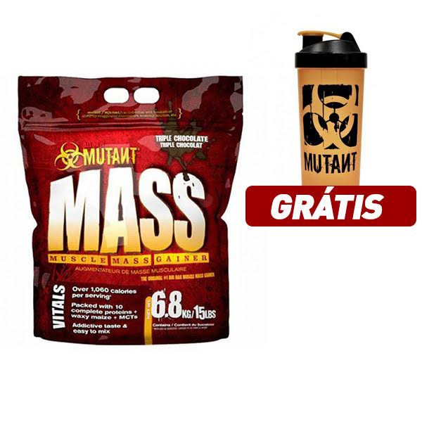 Mutant Mass 6.8kg 6800g Gainer Mais Massa Muscular Mutant Mass 6.8kg 6800g Gainer Mais Massa Muscular