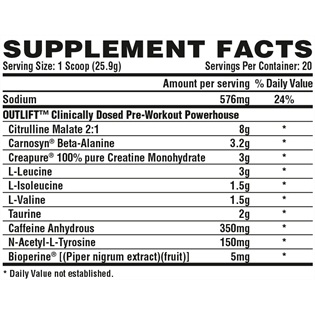 nutrex-outlift-20-servings-pre-treino-supplement-facts
