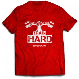 T-shirt train hard red limited edição exclusiva CorposFlex