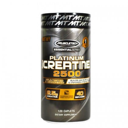 Platinum 100 Creatine 2500 120 caps Efeitos Muscletech