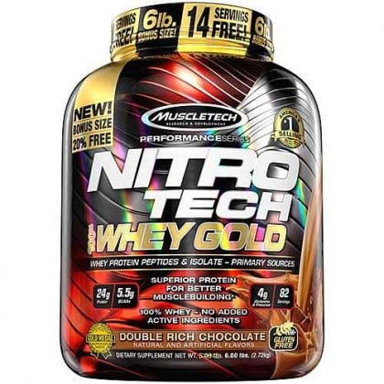 Nitro Tech 100 Whey Gold 2.5kg + 10% Muscletech