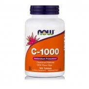 Vitamin C-1000 Sustained Release + Rose Hips 100 tabs Now Foods