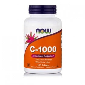 Vitamin C-1000 + Rose Hips 100 tabs Now Foods