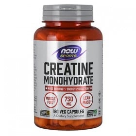 Creatine Monohydrate 120 caps 750mg Now Foods
