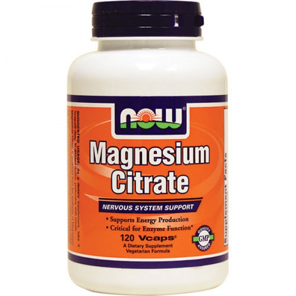 Now Foods Citrate De Magnésium - 120 Capsules, Complément Alimentaire, Neuf Sous Blister