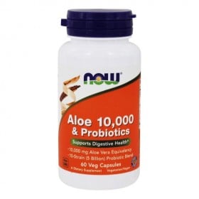 Aloe Vera 10.000 & Probiotics 60 vcaps Now Foods