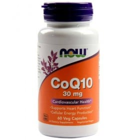 CoQ10 30 mg 60 veg Caps Coenzima Now Foods