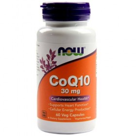 CoQ10 30 mg 60 veg Caps Coenzima Now Foods