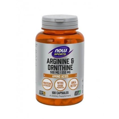Arginine & Ornithine 1000/500mg 100 caps Now Foods