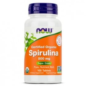 Spirulina 500mg 100 tabs Now Foods