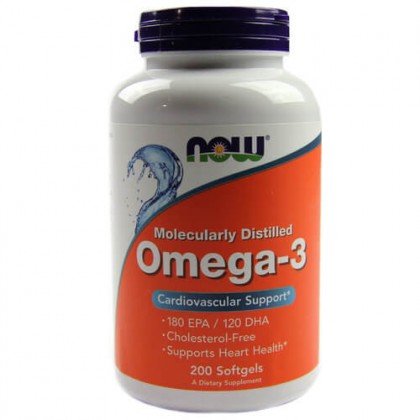 Omega 3 1000mg 200 softgels Now Foods 