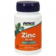 Zinc Gluconate 50mg 100 Tabs Zinco Now Foods