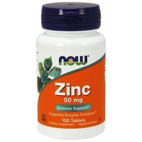 Zinc Gluconate 50mg 100 Tabs Zinco Now Foods