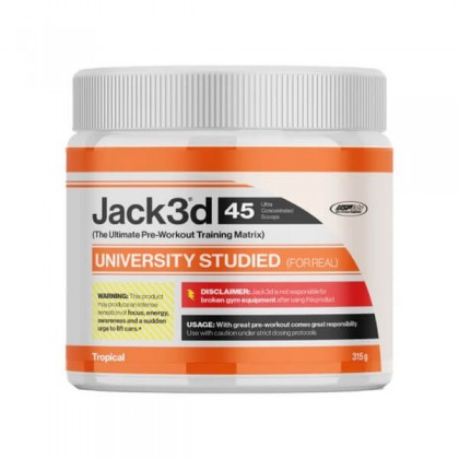Jack3d 315g 45 servings pre workout USP Labs 