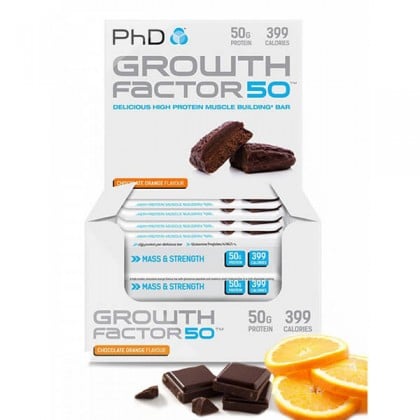 Growth Factor 50 Barra Proteina 100g PhD