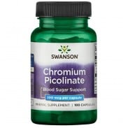 Chromium Picolinate 100 caps 200mcg Crómio Swanson