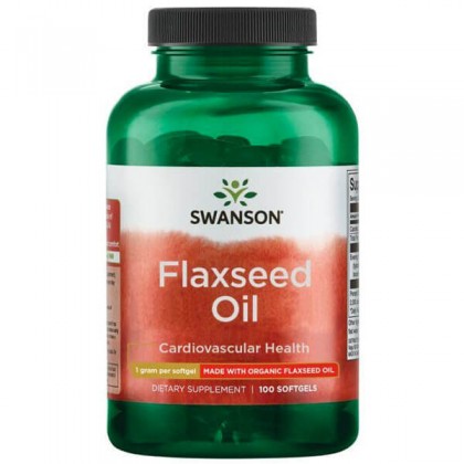 Flaxseed Oil 1000mg 100 Softgel Swanson