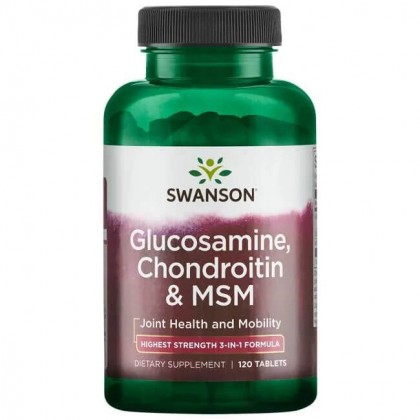 Glucosamina, Condroitina MSM 120 Tabs Swanson