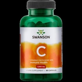 Vitamin C with Rose Hips 90 capsules 1000mg Swanson