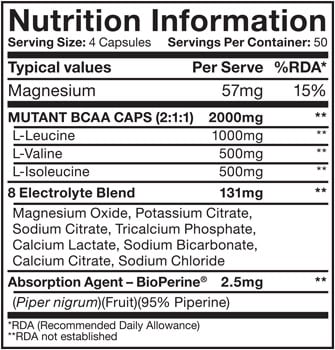 mutant-bcaa-200-caps-aminoacidos-eletroliticos-efeitos-tabela-nutricional