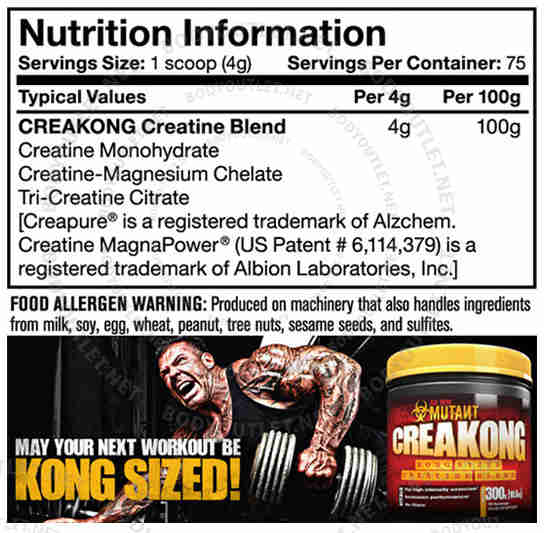 mutant-creakong-creatina-tabela-nutricional-corposflex