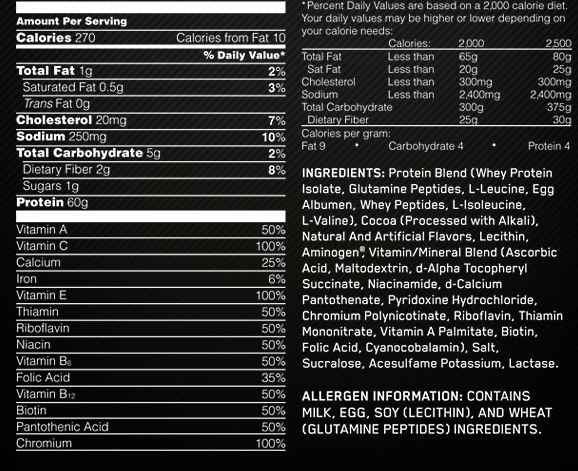 optimum-pro-complex-nutrition-facts